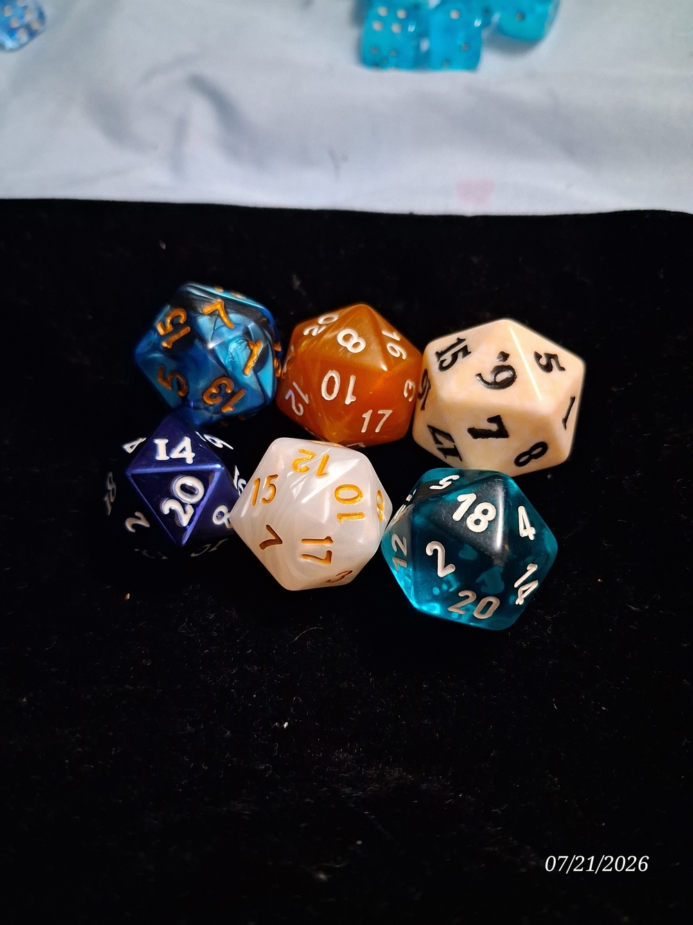 🎲 6 Random D20 Polyhedral Dice Lot | D&D / TTRPG 🎲